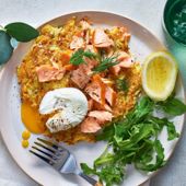 Smoked trout with parsnip rosti