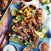 Massaman beef and aubergine skewers