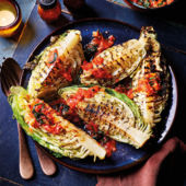 Efo riro with chargrilled cabbage