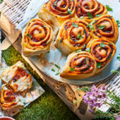 Pull-apart puttanesca swirls