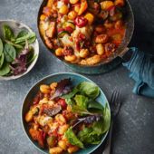 Mediterranean gnocchi and sausage bake