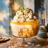Caribbean trifle with mango and rum