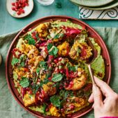 Turmeric cauli bowl with coriander houmous
