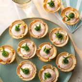 Salmon mousse cups