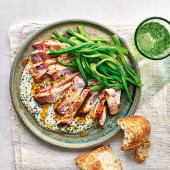 Pork chops with cheat's sauce gribiche 