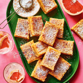 Pink grapefruit and peppercorn bars