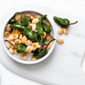 Padron peppers and almonds