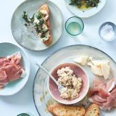 Crostini with white beans and salsa verde