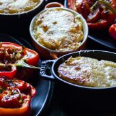 Double bubble sweet potato gratin