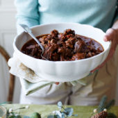 Beef and porcini stew with rosemary, tomato and Chianti