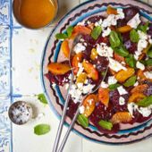 Beetroot, orange and feta salad