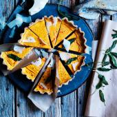 Pumpkin, pecorino and sage tart 