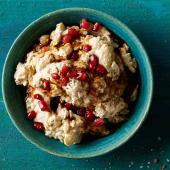 Smoky aubergine and pomegranate dip 