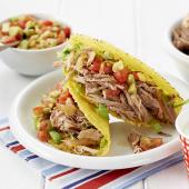 Slow cooked pulled pork tacos
