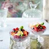 Basil and lemon summer berry salad