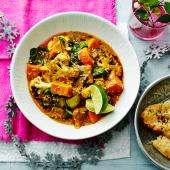 Charred cauliflower and coconut curry
