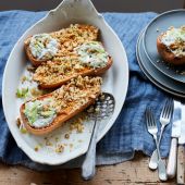 Slow-roast butternut with honey and walnuts