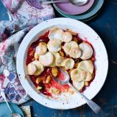  Sugar-crusted plum, orange and star anise pie