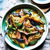 Braised fennel with figs