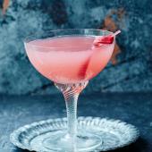 Spiced rhubarb gimlet