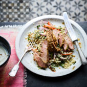 Spiced duck breast with couscous salad