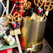 Reindeer crispie pops