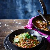 Fridge-forage Tex-Mex rice with prawns