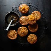 Mini carrot and orange cakes with rum drizzle
