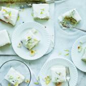 Poppyseed elderflower drizzle cake