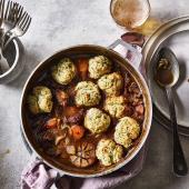 Beer & Marmite-braised beef with horseradish dumplings 