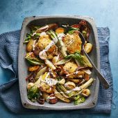 Chicken Caesar traybake