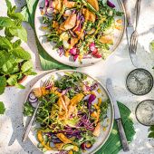 Tempeh rainbow salad