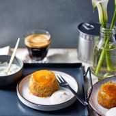 Apricot upside-down cakes