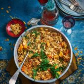 Wholegrain basmati pilaf with almonds