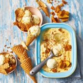 Clotted cream and honeycomb ice cream