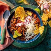 Roasted mushroom pozole
