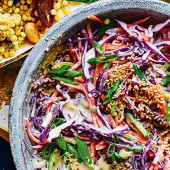 Ginger and miso mayo slaw