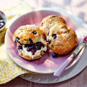 Blueberry, coconut and lime scones