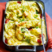 Fish pie with colcannon topping