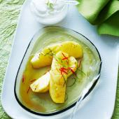 Grilled pineapple with lime and bourbon