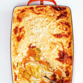 Leek and sweet potato moussaka