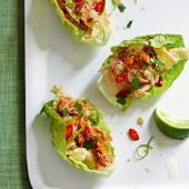 Crab and poppadom salad