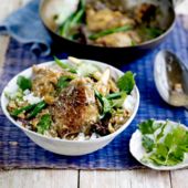 Chicken and peanut coconut curry 