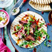 Persian spiced lamb wraps