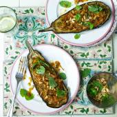 Turkish stuffed aubergines
