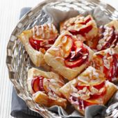 Plum and almond breakfast pastries