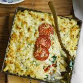 Smoked haddock macaroni cheese 