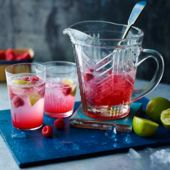 Raspberry, lime and rose cordial
