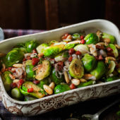 Sprouts with almonds and pancetta