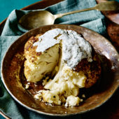Moroccan-spiced roasted cauliflower with a yogurt-mint dressing 